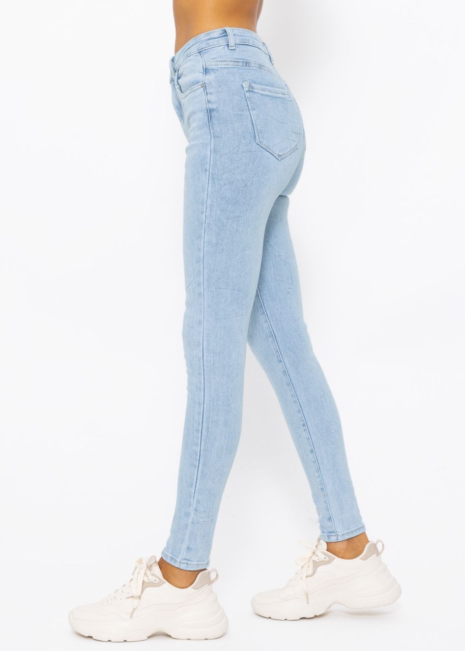 Skinny highwaist jeans - light blue