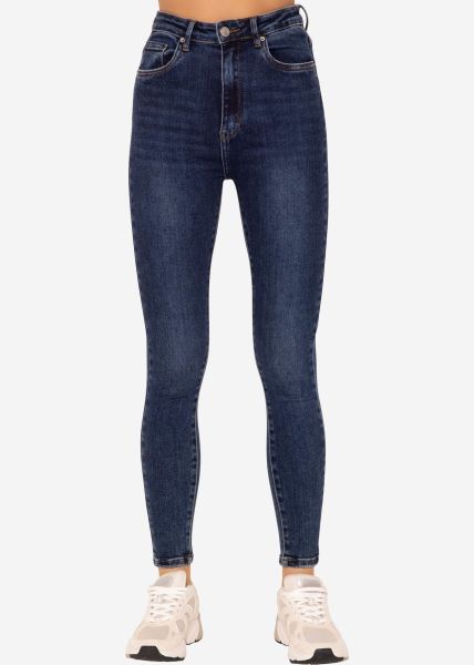 Highwaist jeans, dark blue