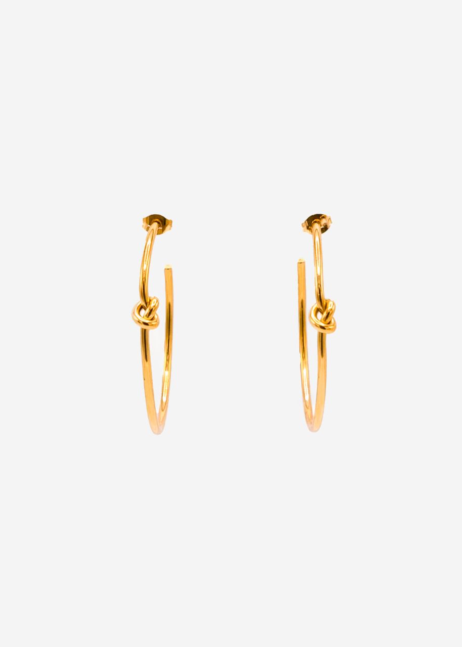 Creoles with knot - gold