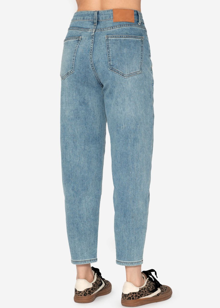 High waist carrot jeans - blue