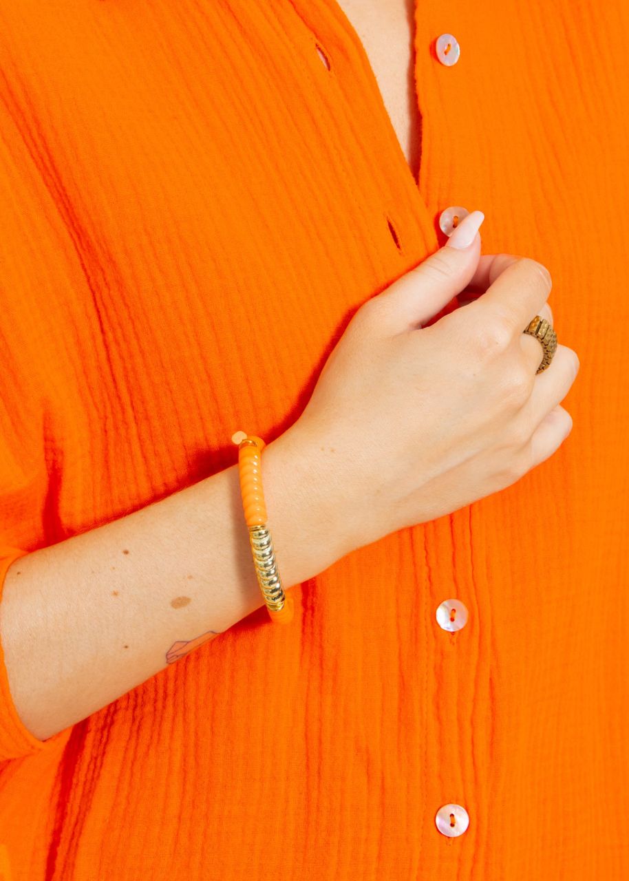 Bracelet with beads - orange