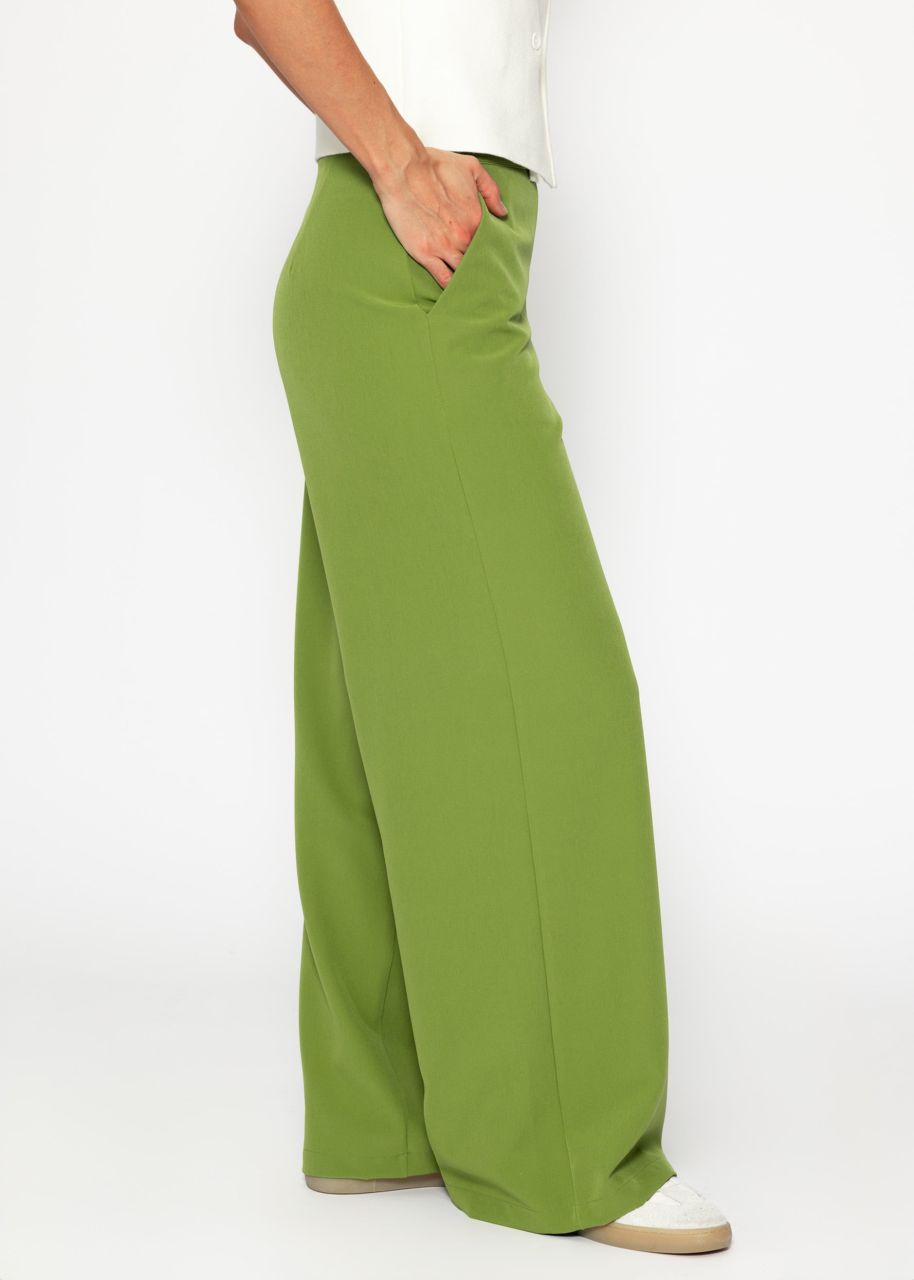 Highwaist fabric trousers - pistachio green