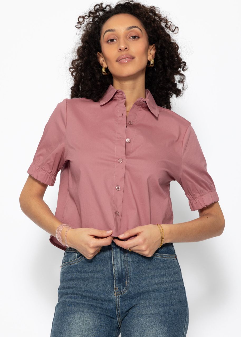 Poplin blouse - dusky pink