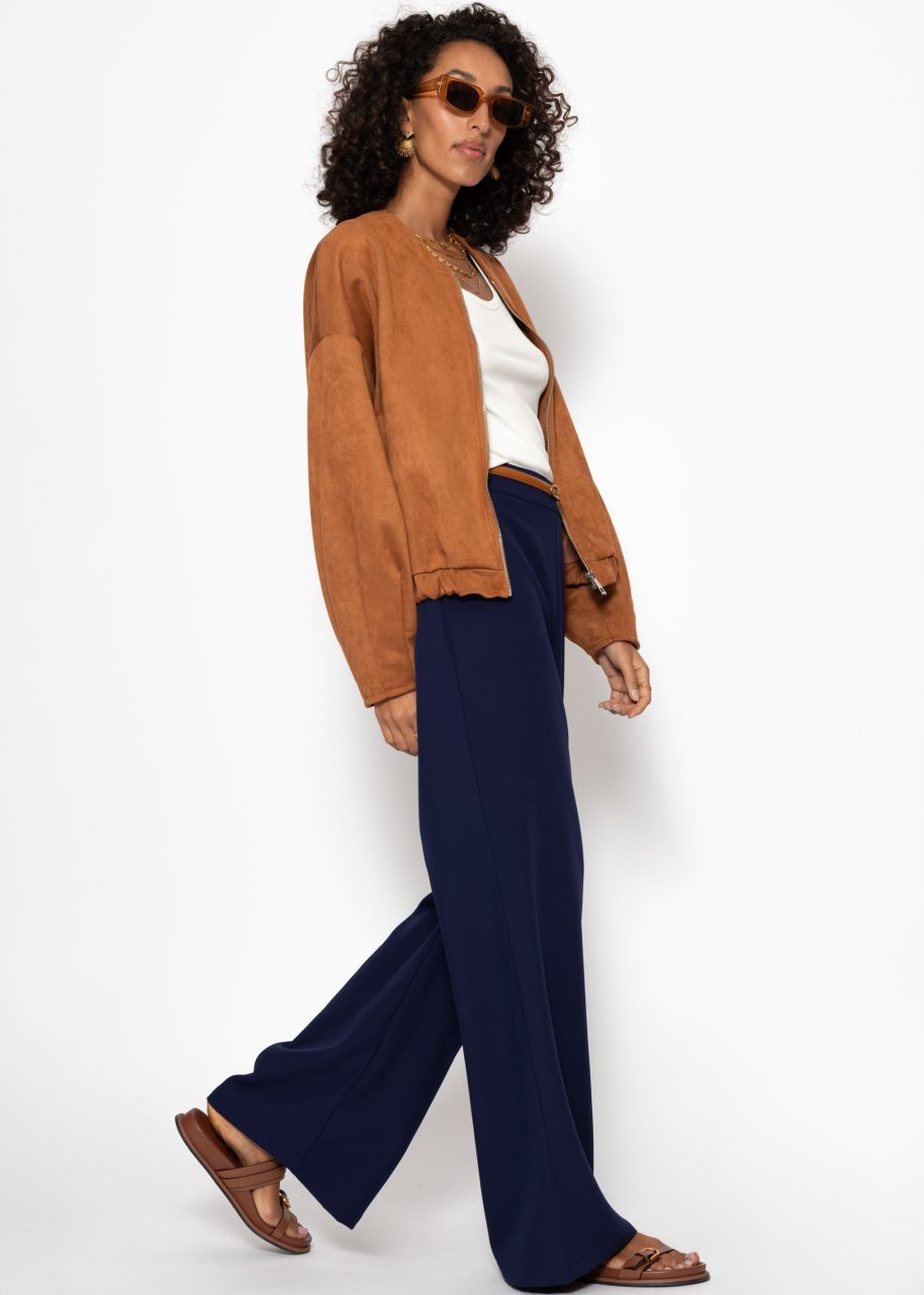 Lightweight fabric trousers - dark blue