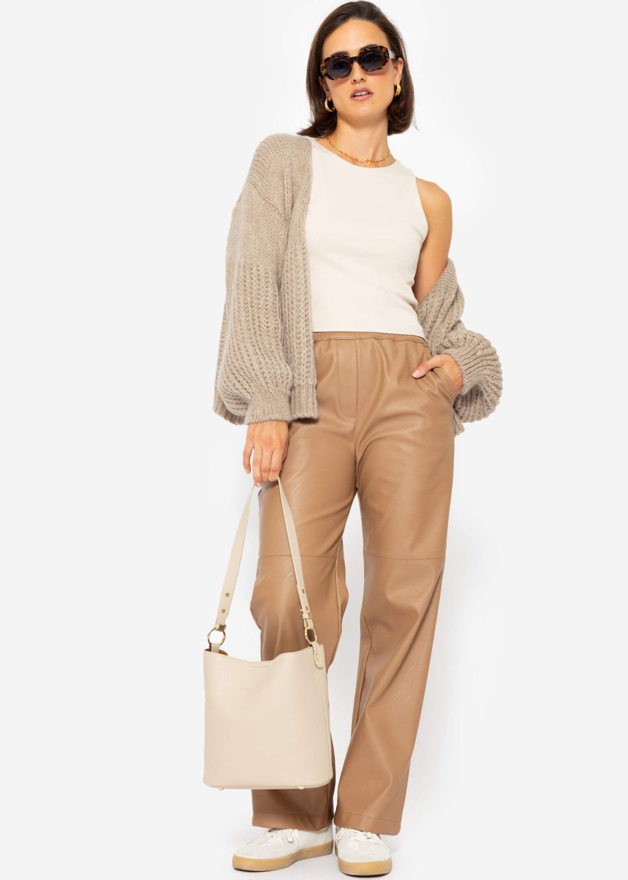 Cardigan with structure - beige