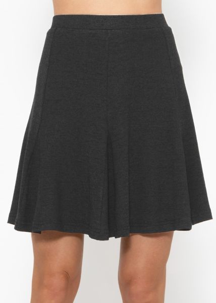 Short jersey skirt - black