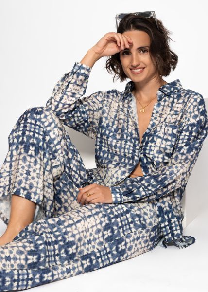Blouse with print - blue