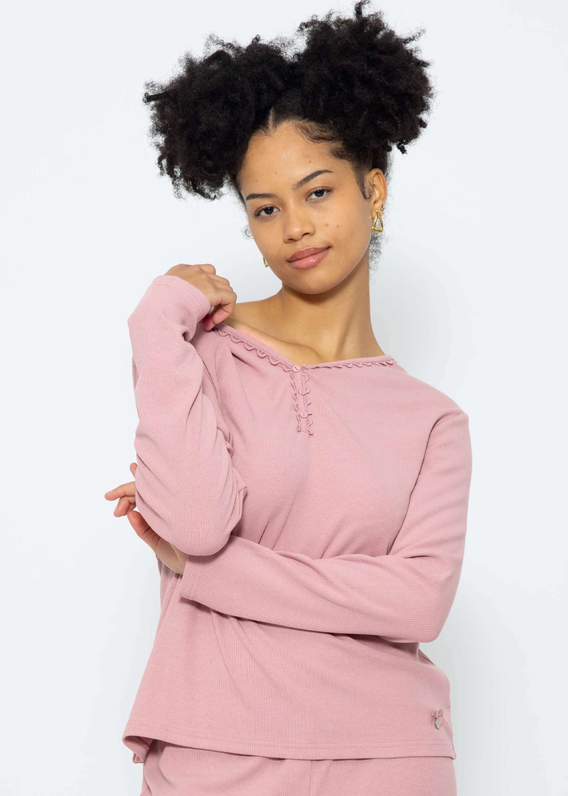 Pajama shirt long sleeve - pink