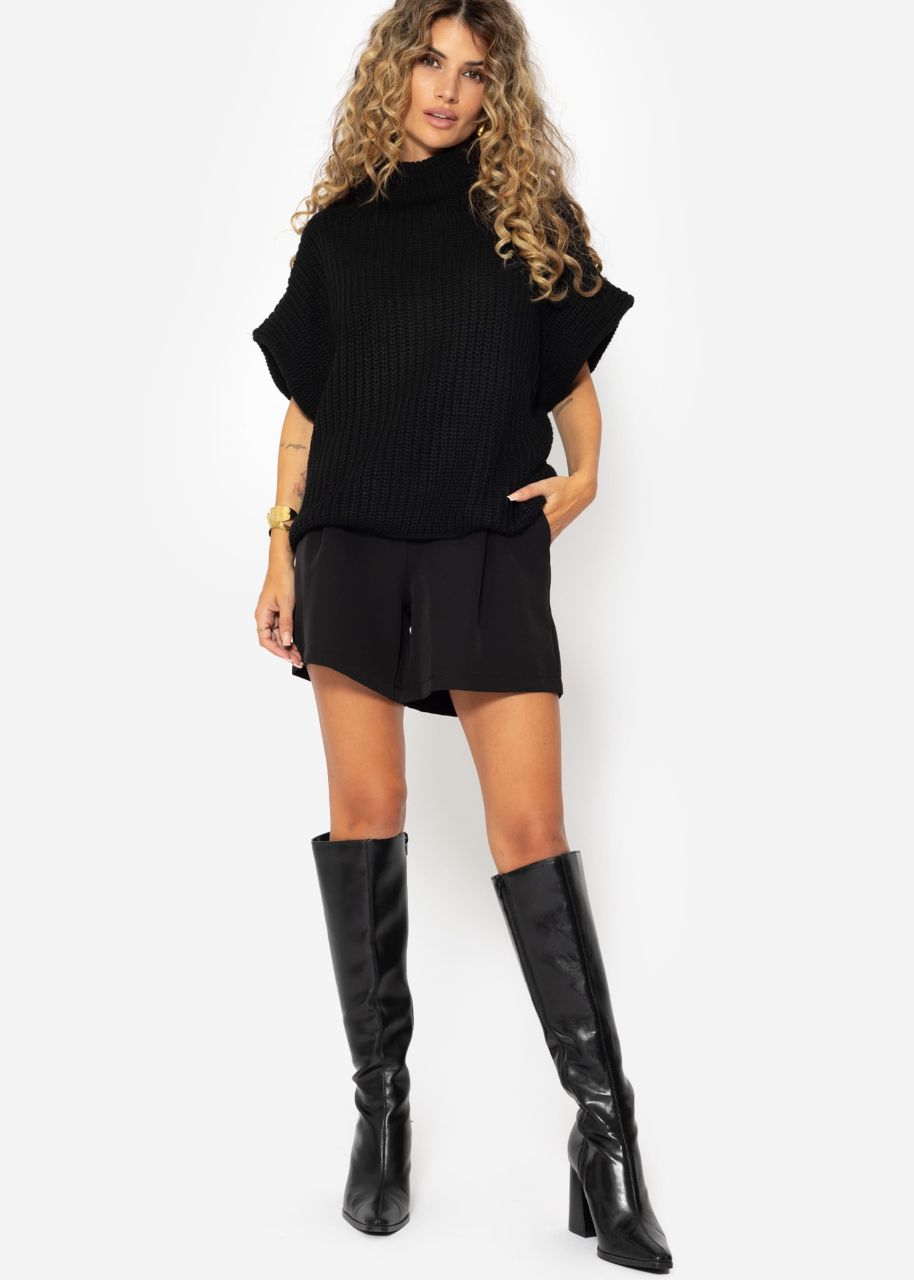 Jumper with turtleneck - black