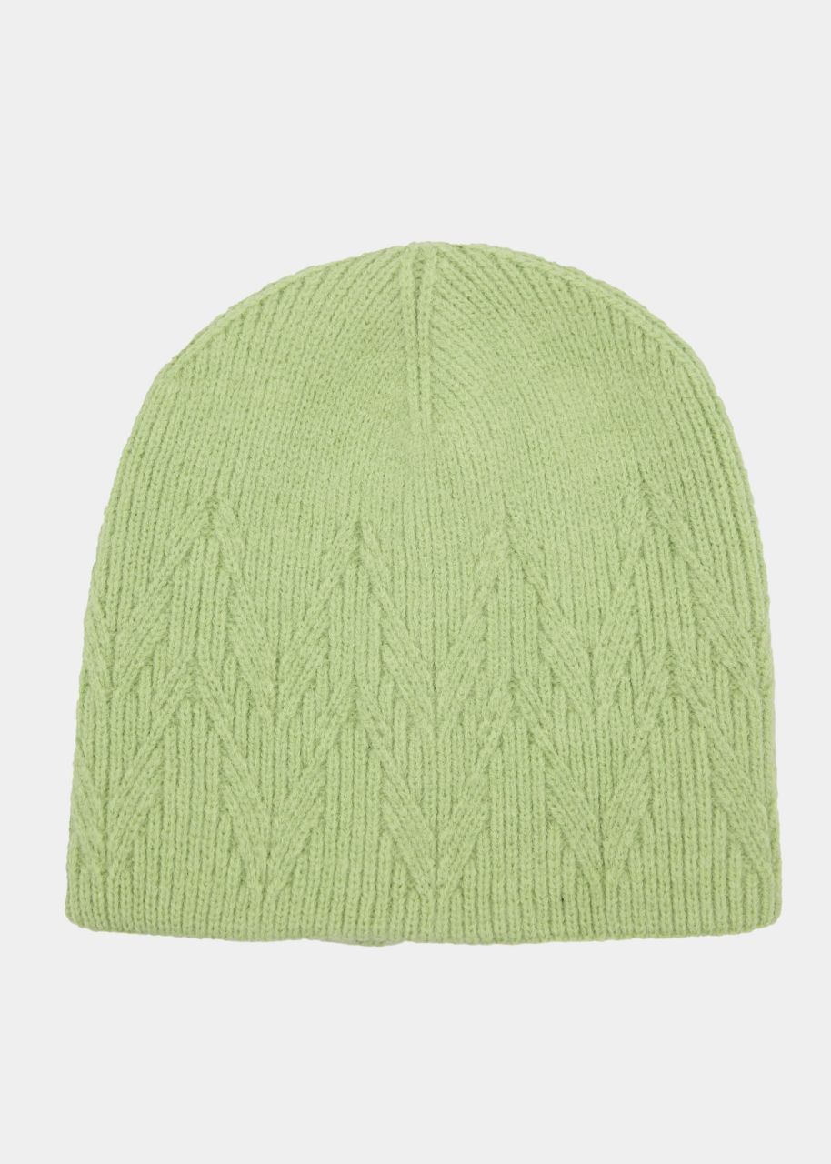 Soft knitted hat - light green