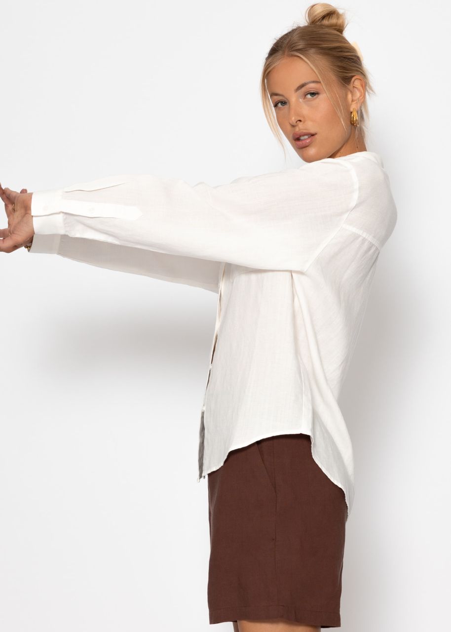 Linen shirt blouse - white