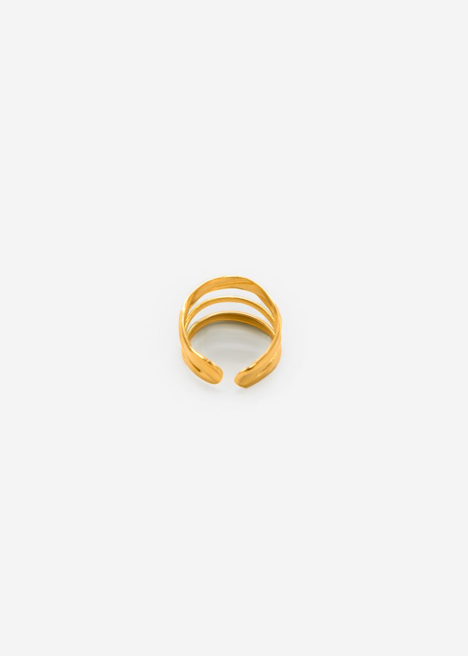 Stack ring with texture - gold