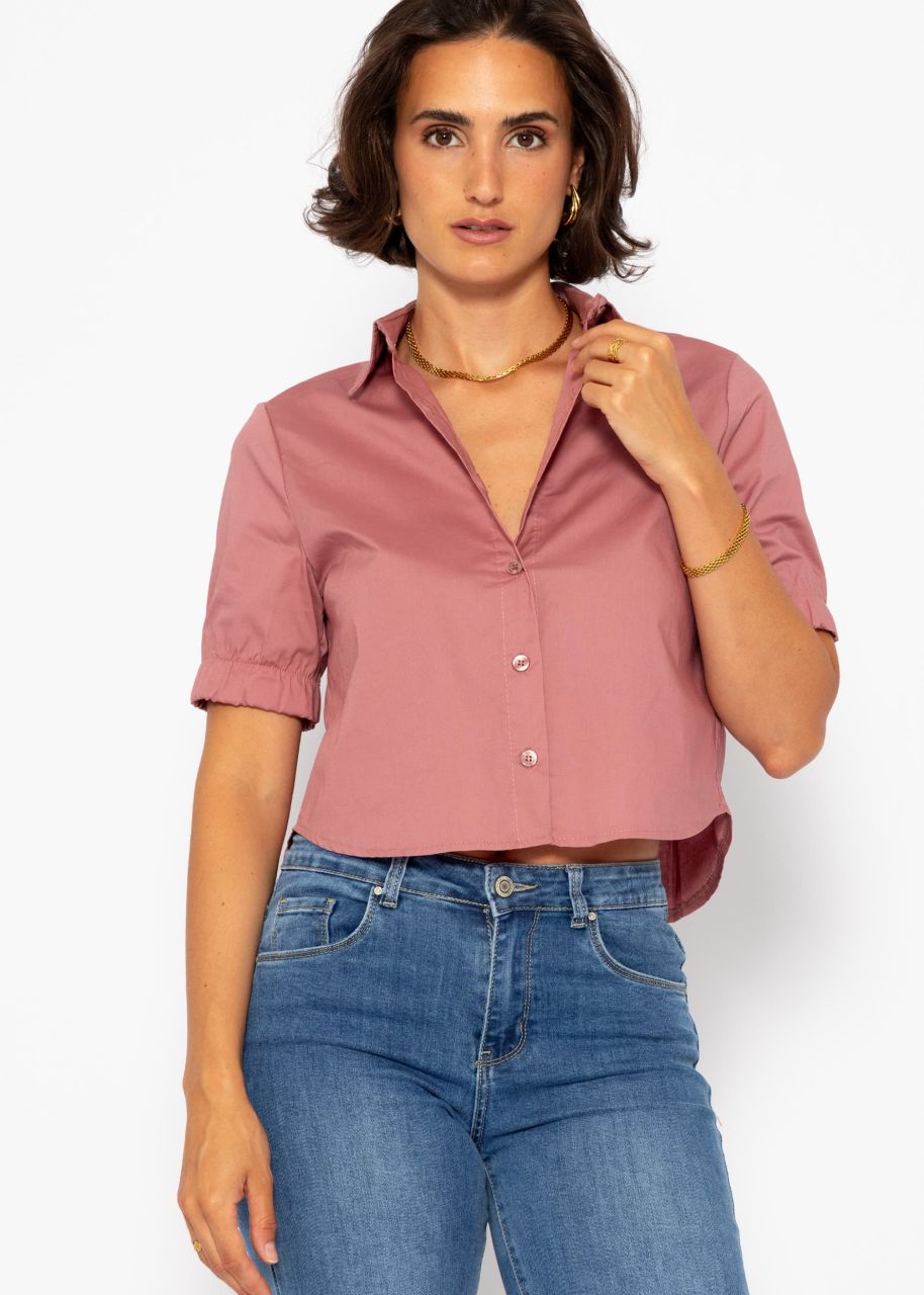 Poplin blouse - dusky pink