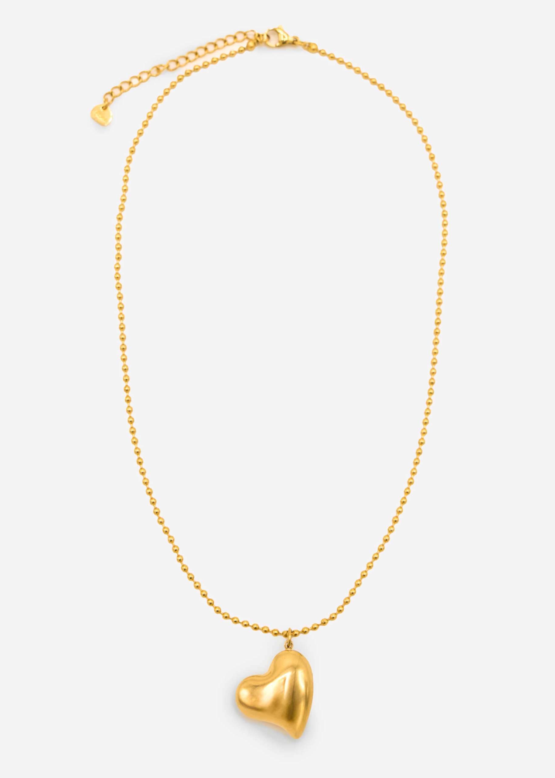 Necklace with heart pendant - gold