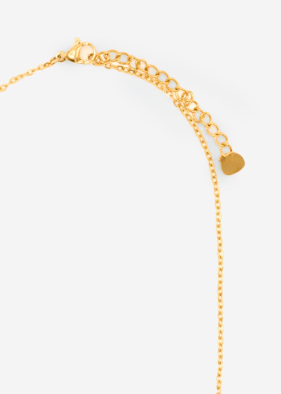 Necklace with round pendants - gold