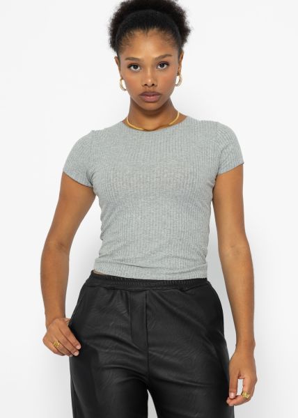 Crop shirt, gray