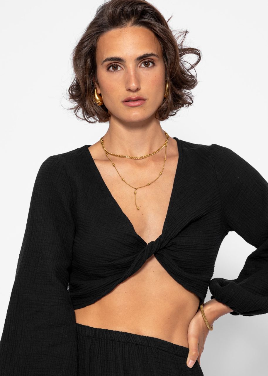 Muslin top - black