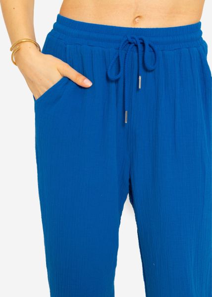 Muslin Pants, royal blue