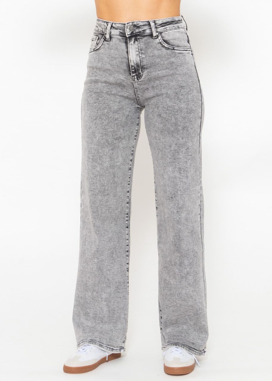 Jeans with wide leg - gray