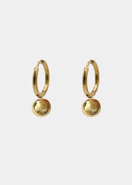Creoles with ball - gold