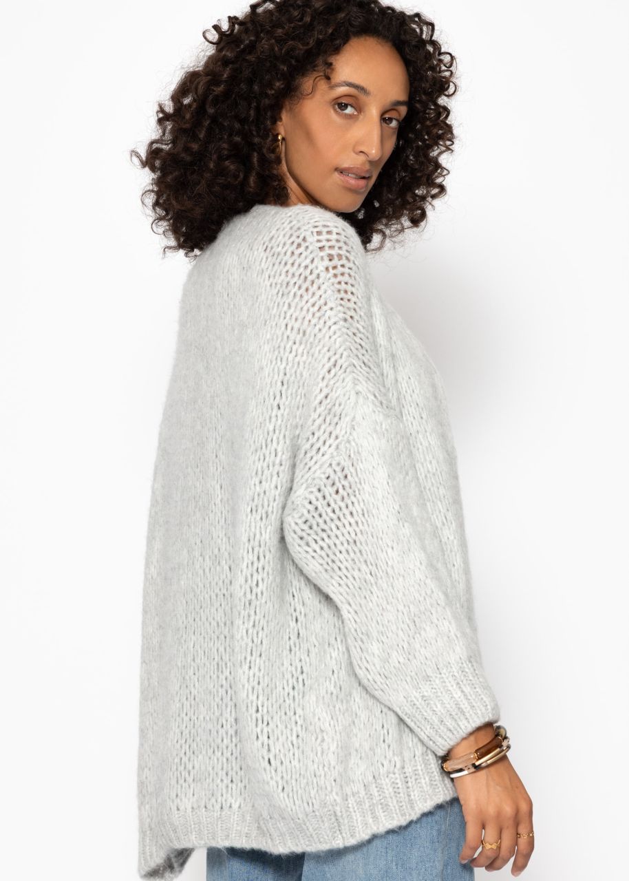 Oversize cardigan - light grey