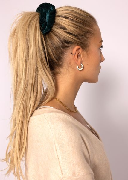 Velvet scrunchie, petrol