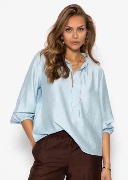 V-neck blouse - blue