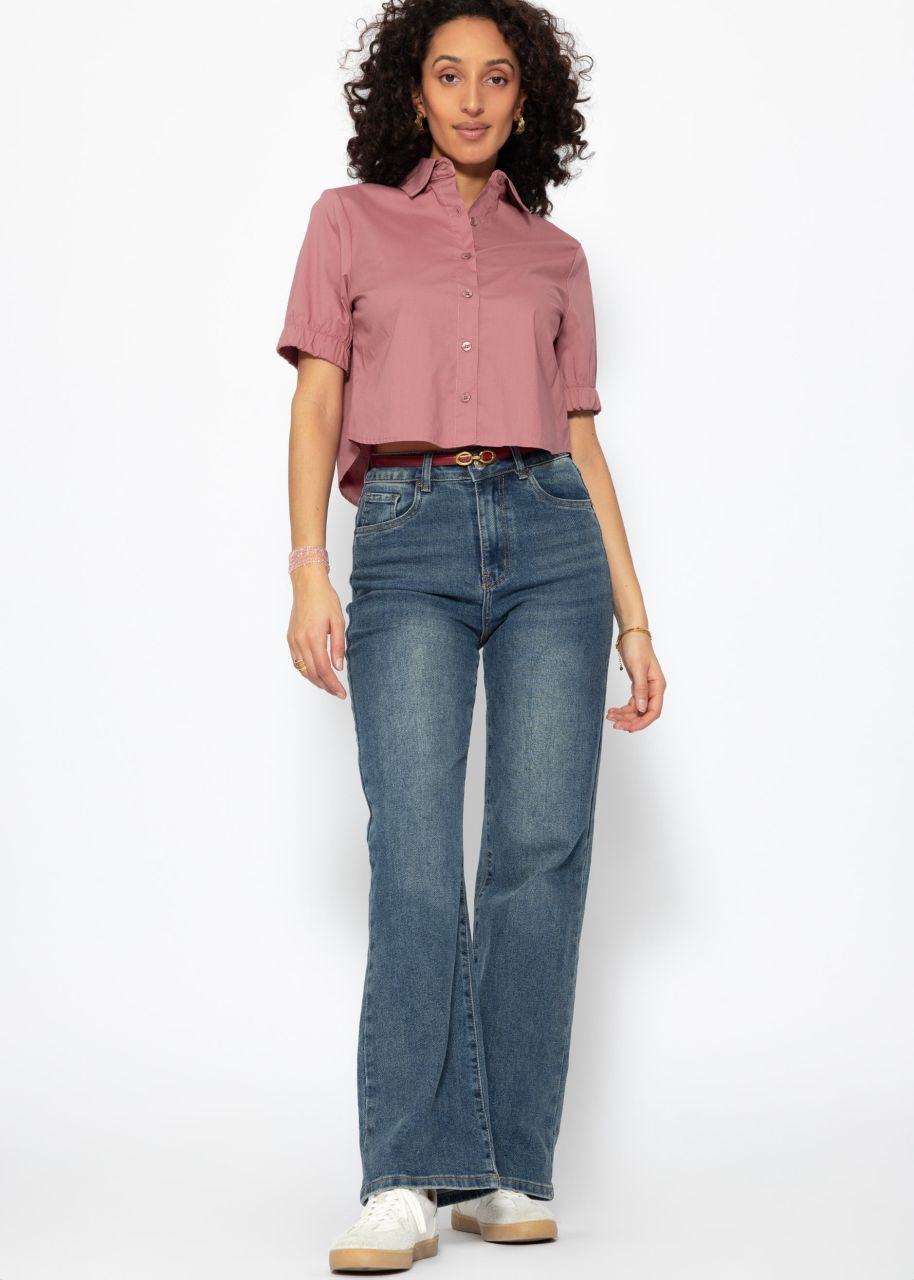 Poplin blouse - dusky pink