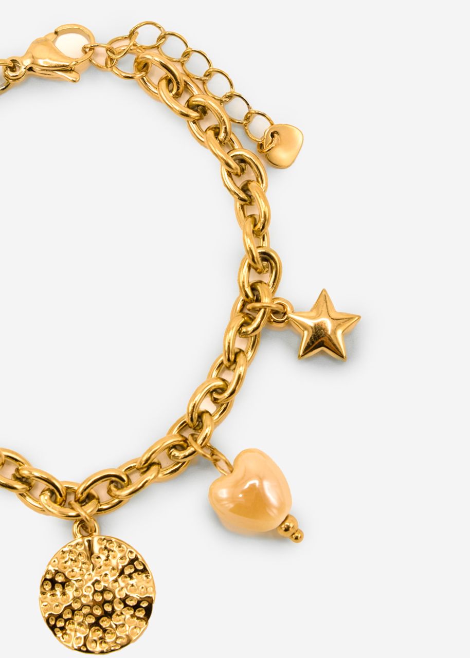 Bracelet with charms - gold