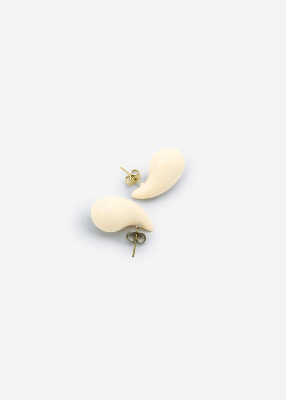 Drops stud earrings - beige