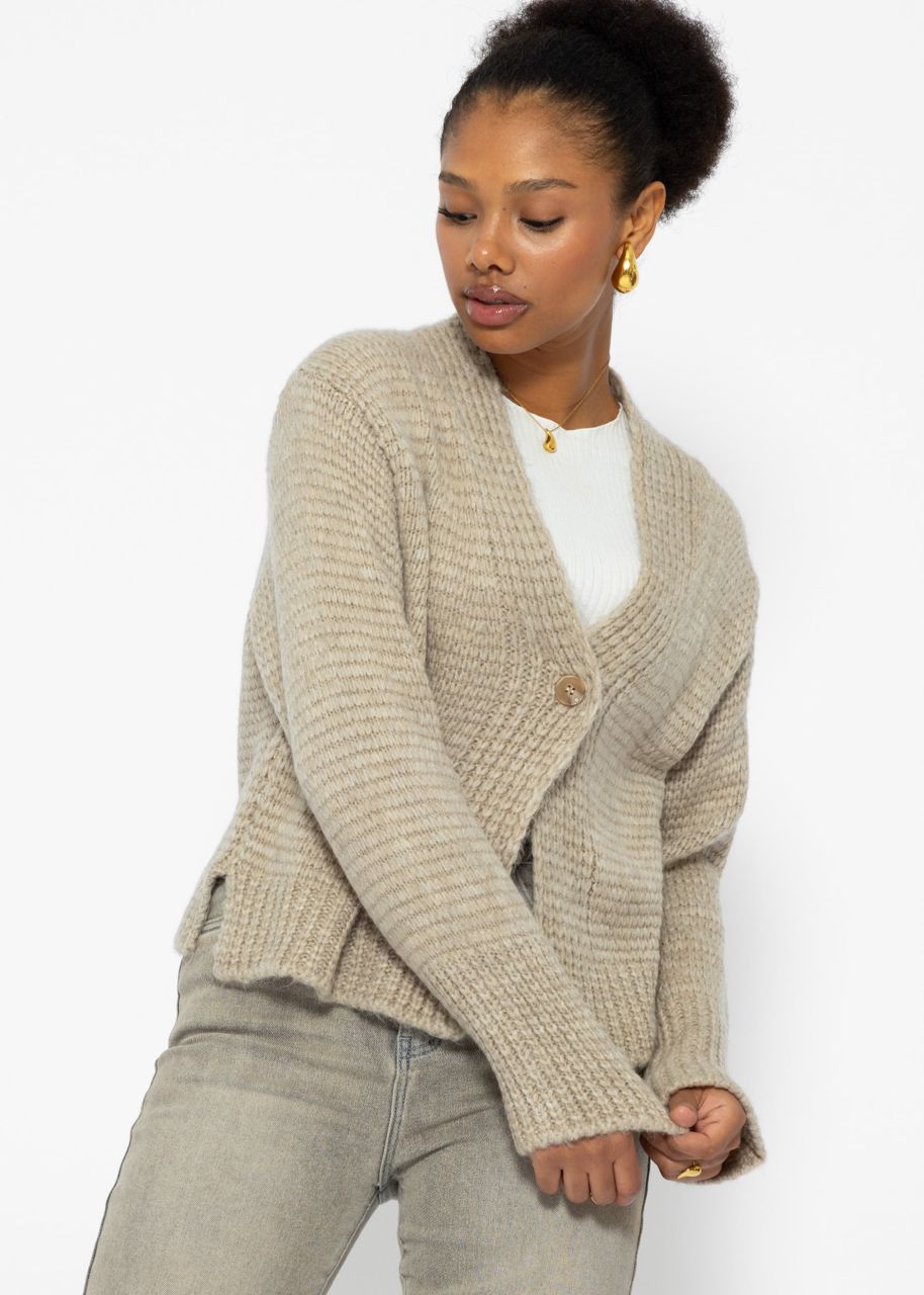 Cardigan with button - beige