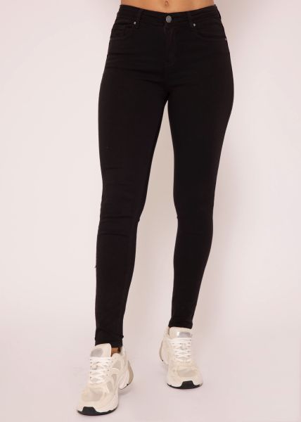 Stretchy push up jeans, black