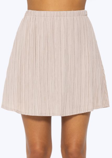 Skirt with crinkle effect - beige