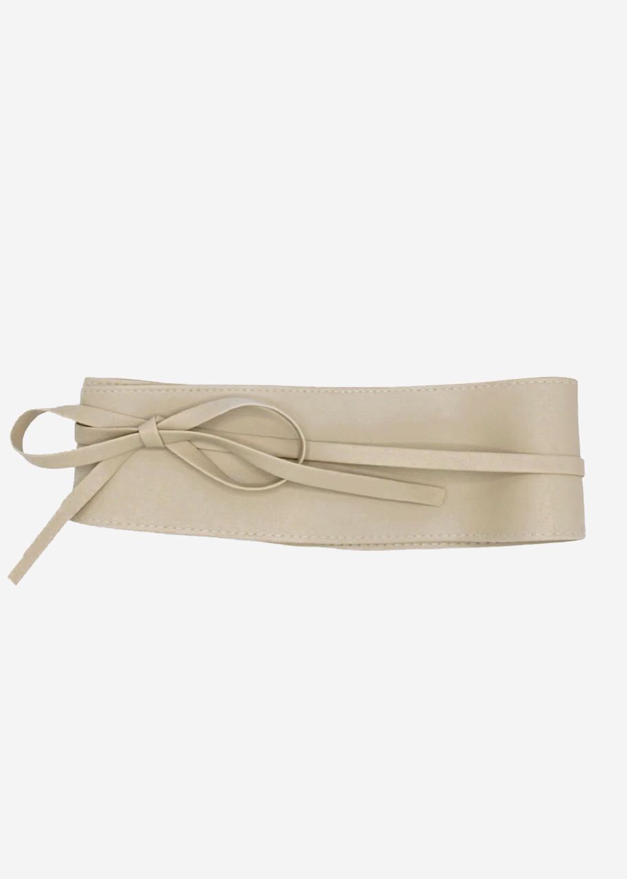 Tie belt, beige