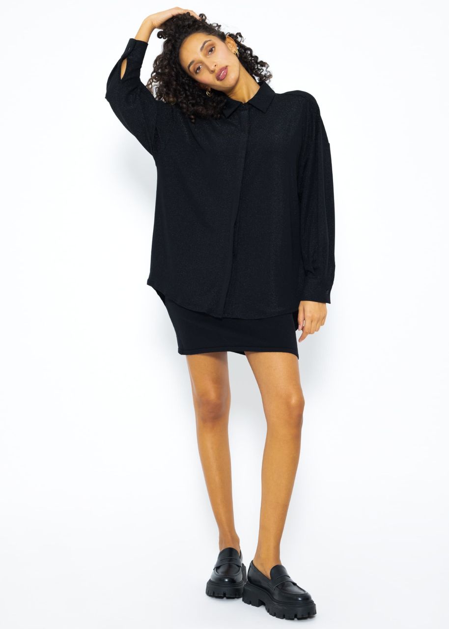 Short knitted skirt - black