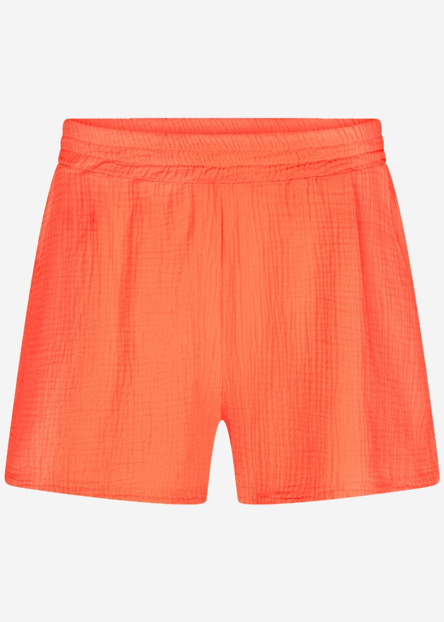 Muslin shorts, coral