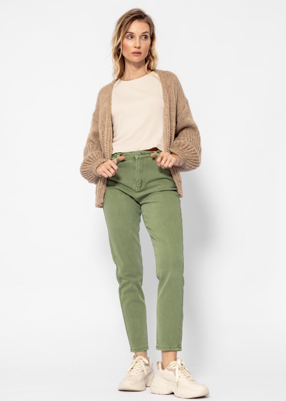 Relax Fit Highwaist Jeans, khaki