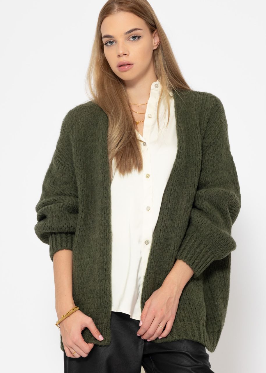 Oversize cardigan - khaki