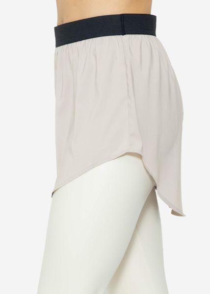 Blouse skirt in satin - taupe