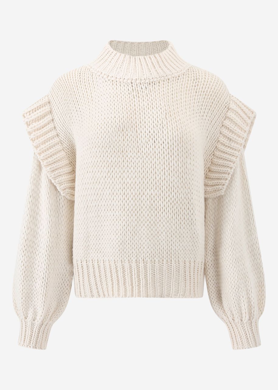 Jessica Haller Oversized jumper with statement sleeves - offwhite