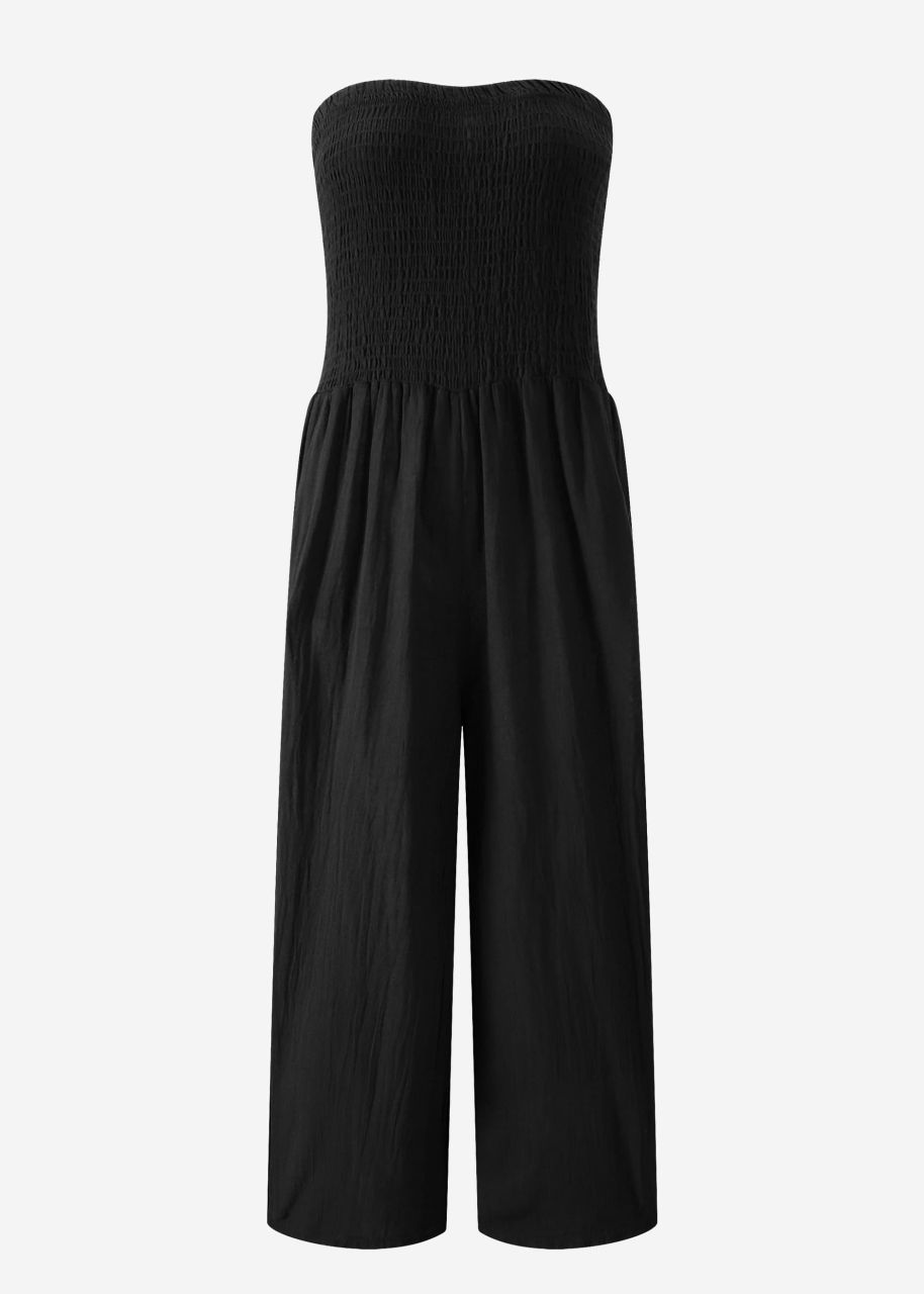 Off-the-shoulder jumpsuit - black