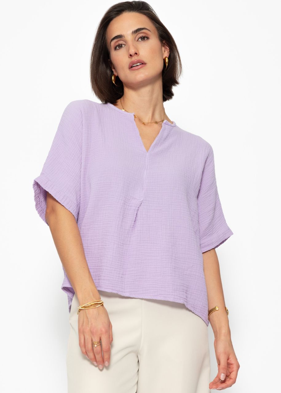 Oversize muslin shirt - lilac