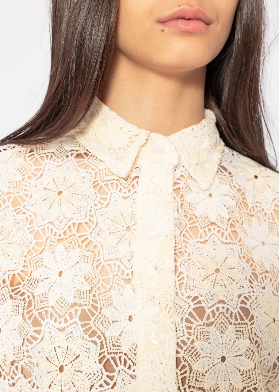 Lace blouse jacket - offwhite