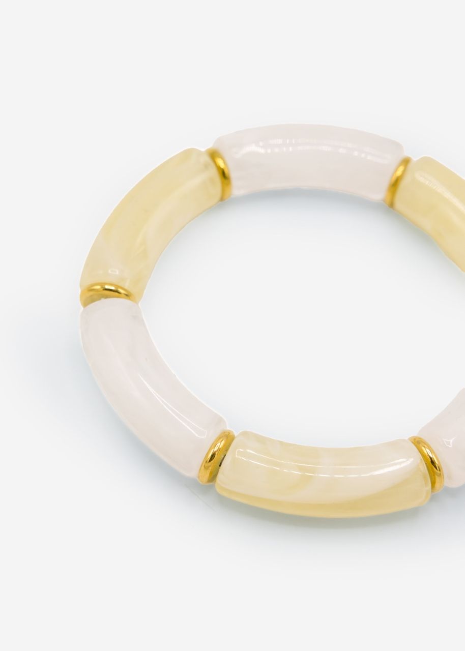 Bracelet with pearls in off-white