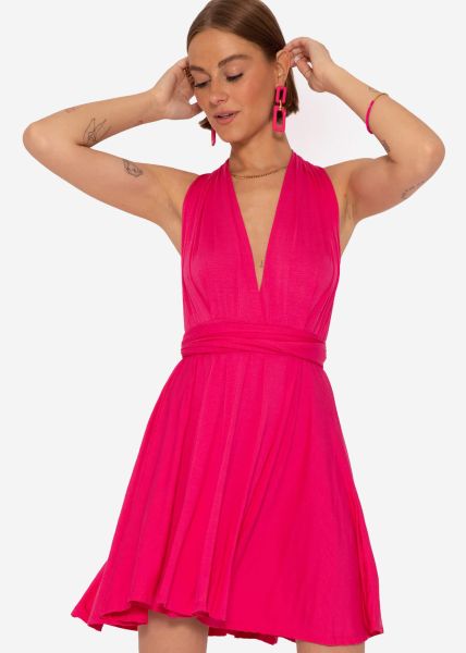 Multiway dress, raspberry red