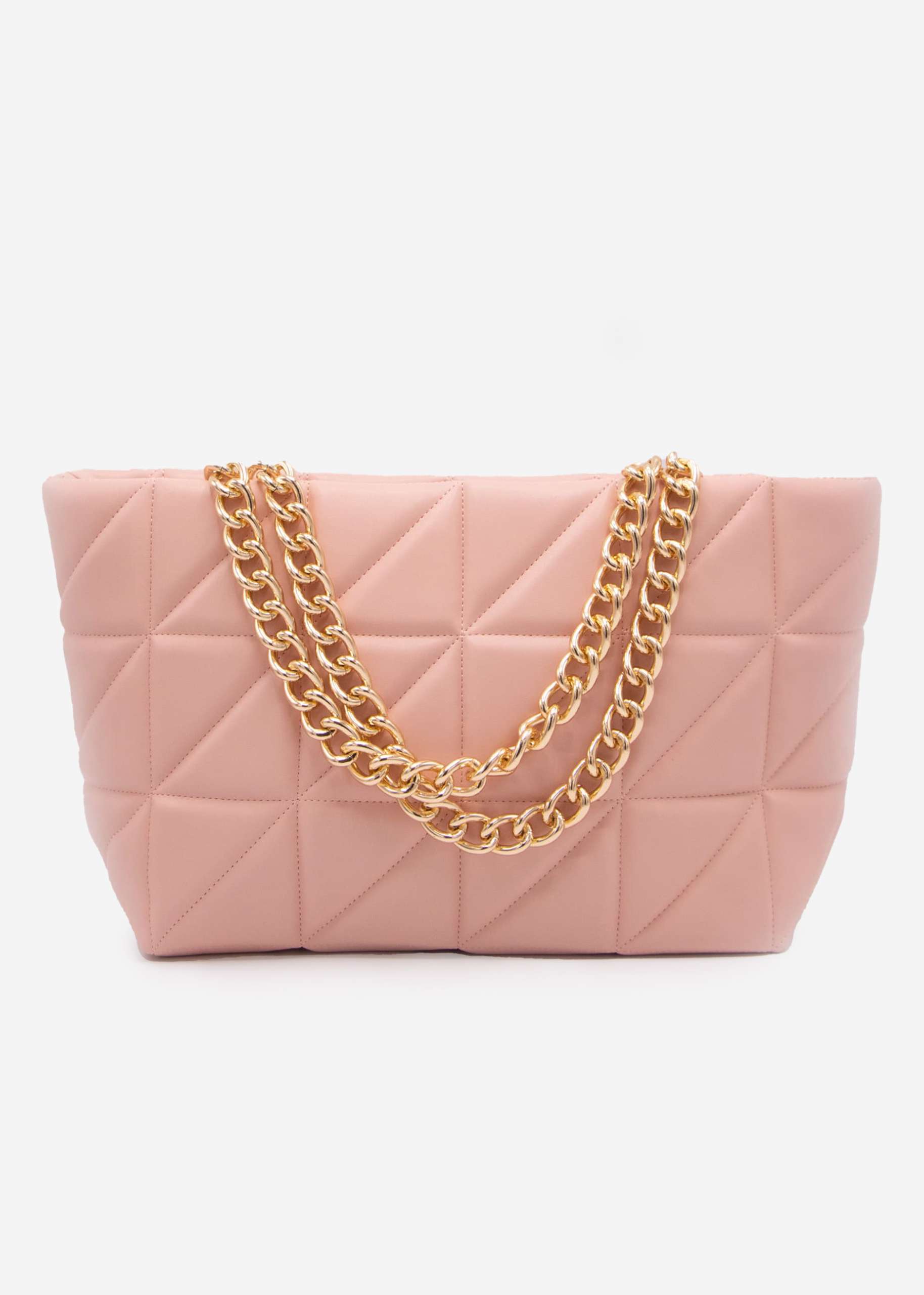 Bag with chain handle, pink