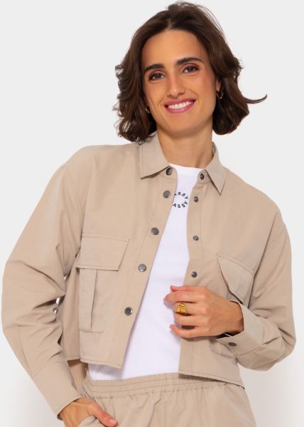 Short blouse jacket - beige