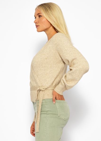 Wrap cardigan - beige