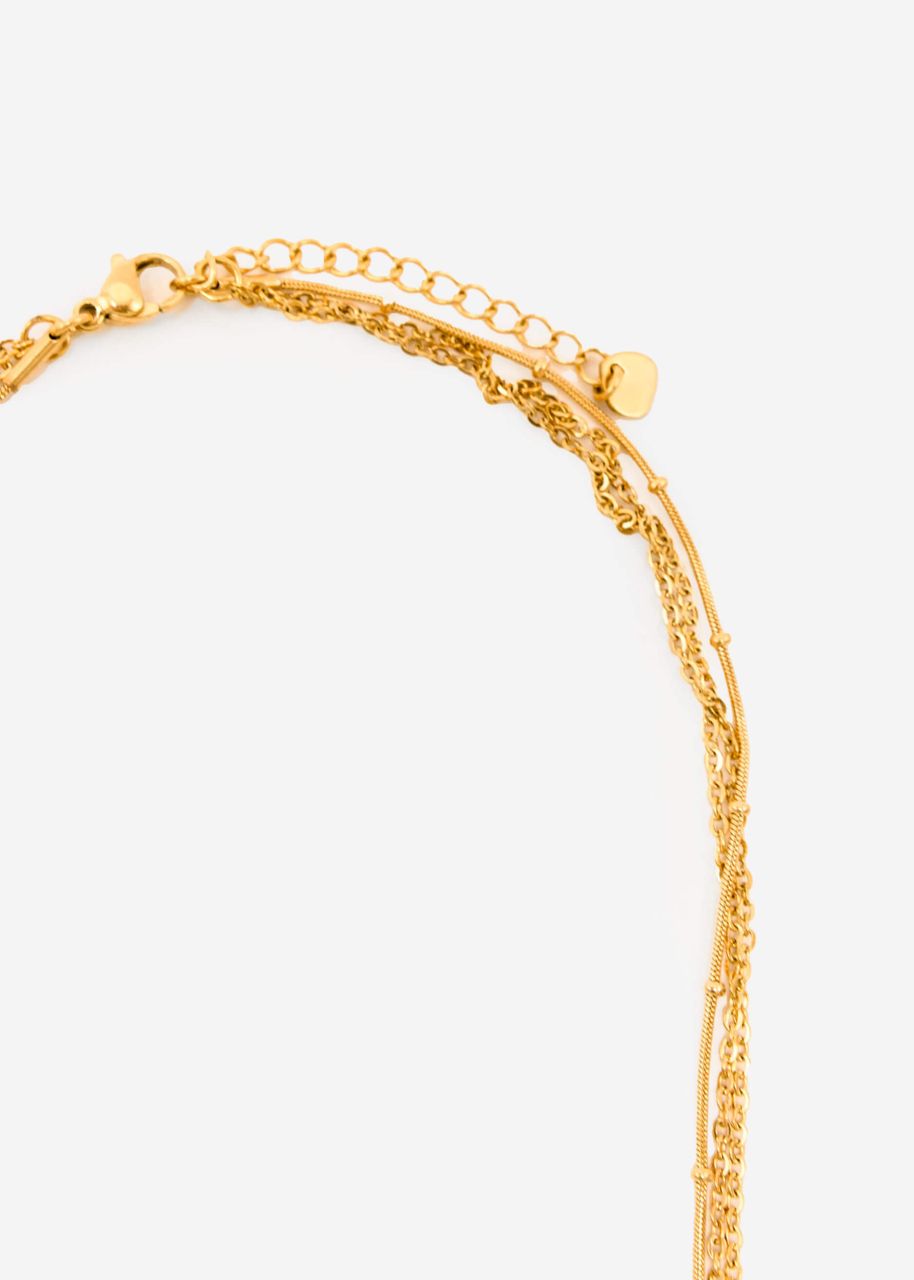 Triple layering necklace - gold