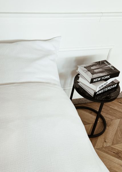 Muslin bed linen - white